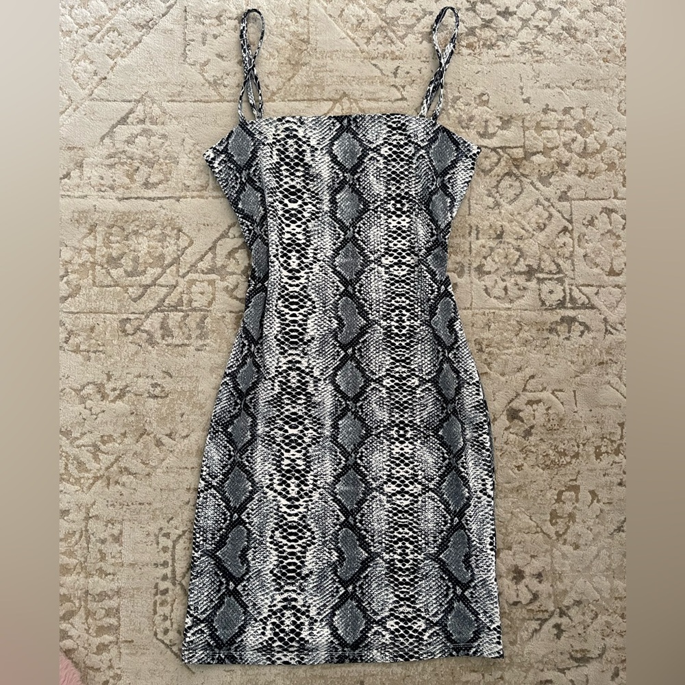 Salty Snakeskin Bodycon Mini Dress